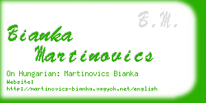 bianka martinovics business card